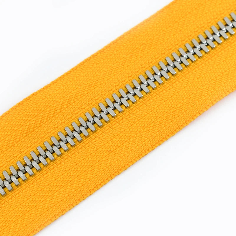2/50Yards 5# Colorful Metal Zipper Gold/Sliver Teeth Double Pull Open-end Zips Tape Bag Garment Zip Repair Kit Sewing Accessory