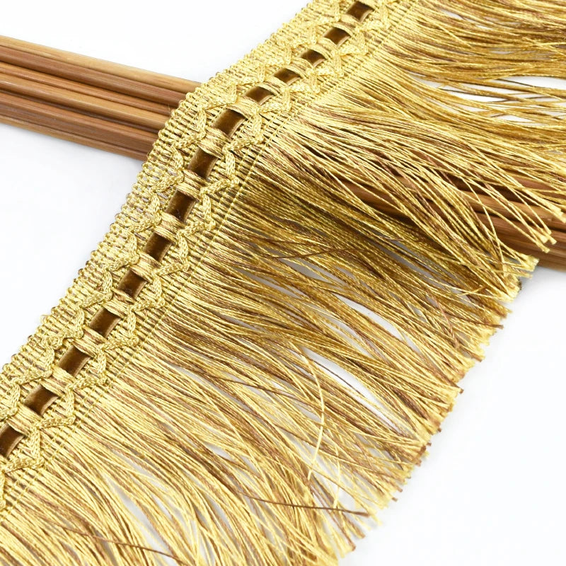 2/20Meter 10cm Polyester Tassel Fringe Trim Sewing Decorative Lace Ribbon for Dance Dress Curtain Tassels Clothes Bag Accessories