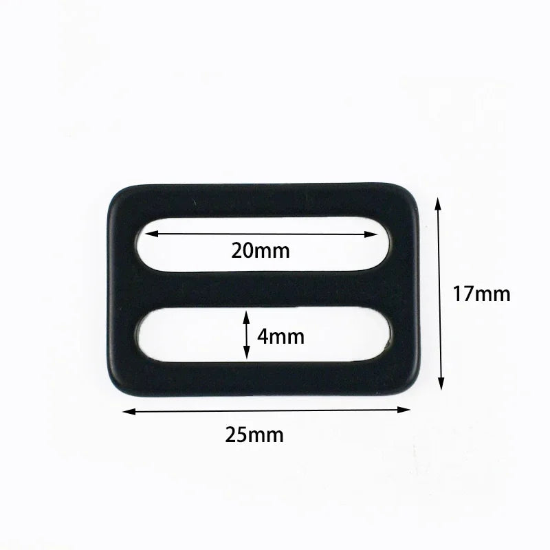 20/100Pcs 20-50mm Stainless Steel Tri-Glide Buckles Strap Slider Rings for Backpack Bag Belt Webbing Adjuster Hardware Parts