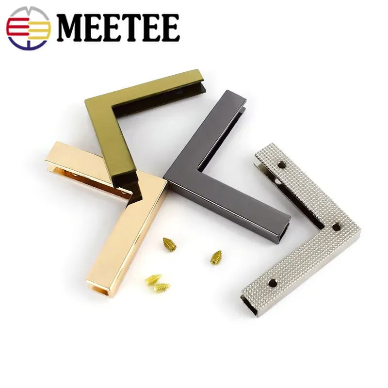 10/500pcs Meetee Bag Edge Corner Metal Buckles Purse Handbag Edges Protection Decor Clip Clasp for Bags Hardware Accessories