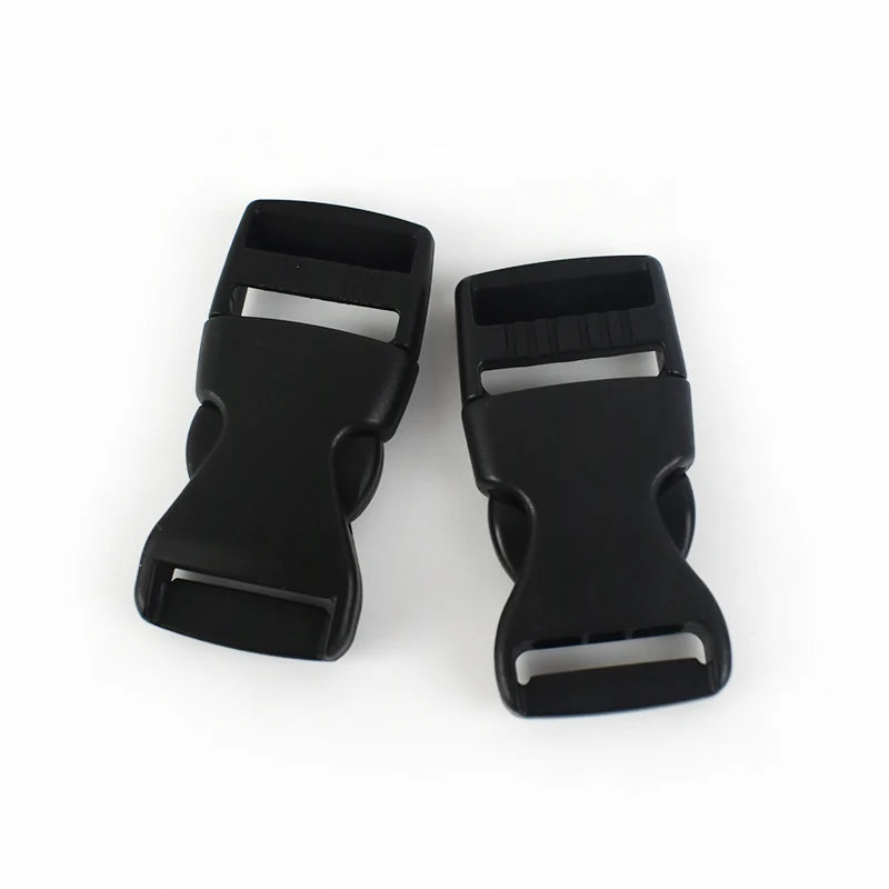 30/600Pcs Meetee 15-38mm Plastic Release Buckles Backpack Strap Hook Clip Safety Pet Collar Outdoor Luggage Webbing Accessories