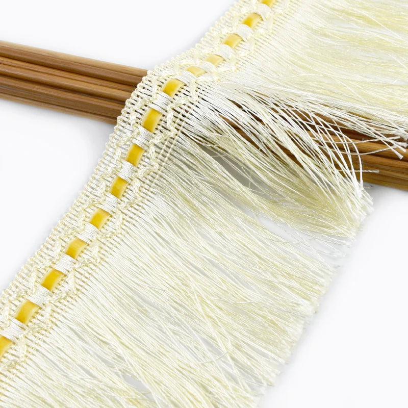 2/20Meter 10cm Polyester Tassel Fringe Trim Sewing Decorative Lace Ribbon for Dance Dress Curtain Tassels Clothes Bag Accessories