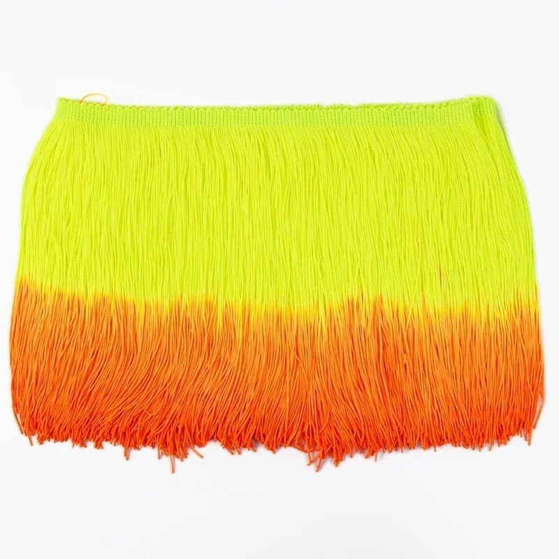 Meetee 2/50M 20cm Polyester Tassel Fringe Clothes Lace Trim Colorful Trimmings Curtain Webbing Ribbons DIY Sewing Accessories
