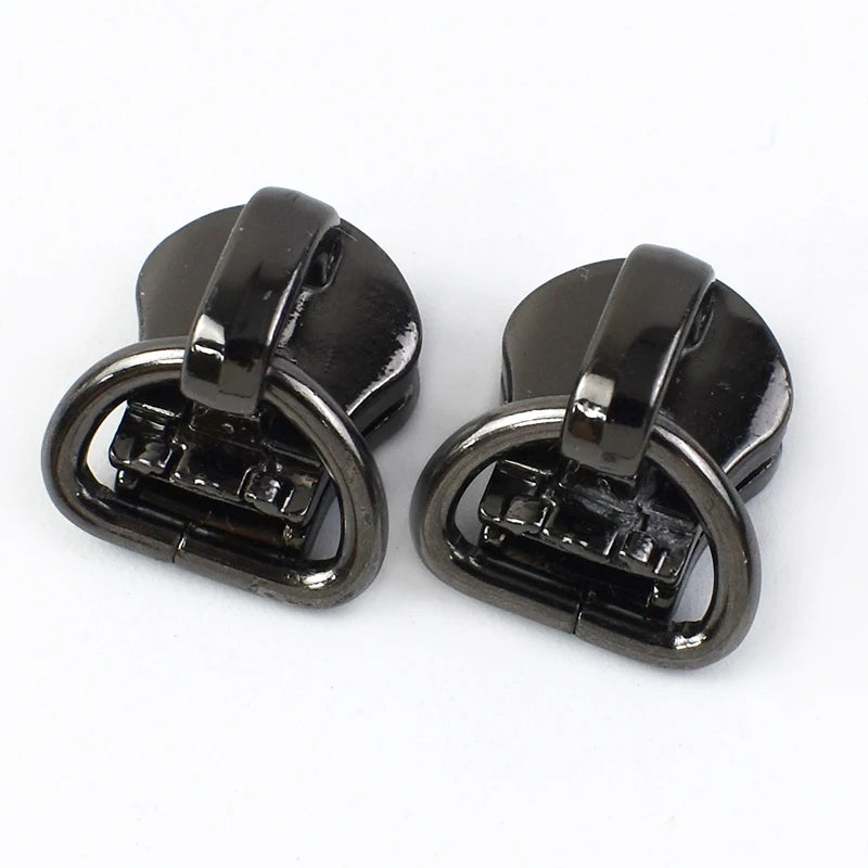 3/1000Pcs D Ring 5# Zipper Sliders for Sewing Metal Nylon Zippers DIY Zip Head Bag Pocket Repair Kits Replacement Tailor Tools