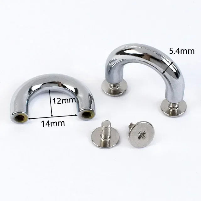 20/650Pcs 10-20mm Metal Buckles U Ring Bag Arch Bridge Screws Detachable Buckle Hanger Hook DIY Handbag Leather Craft Accessories