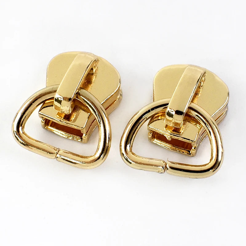 3/1000Pcs D Ring 5# Zipper Sliders for Sewing Metal Nylon Zippers DIY Zip Head Bag Pocket Repair Kits Replacement Tailor Tools