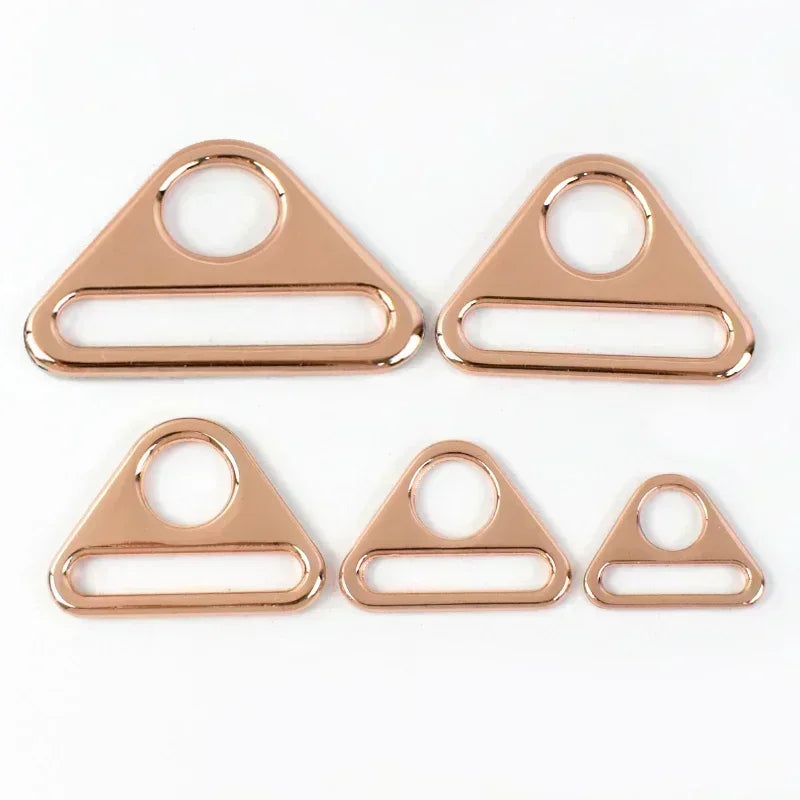 25/600Pcs 20-50mm Metal Buckles Triangle Adjust Belt Buckle Bag Strap Webbing Carabiner Clasp Bikini Metalic Ring Hardware Accessory