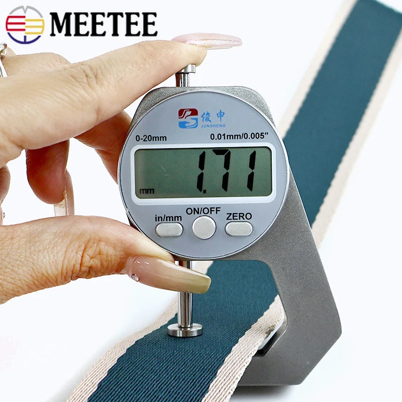 5/100M 38mm Jacquard Webbing Tape 1.8mm Thick Pet Collar Ribbon Band Bias Binding Bag Strap DIY Clothing Sewing Accessories