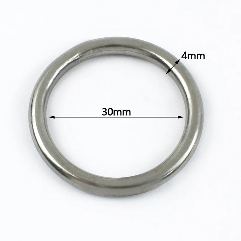 20/600Pcs 316# Stainless Steel Seamless O Rings Buckle Pet Collar Clasp Backpack Strap Hanging Bed Connection Anti-rust Ring