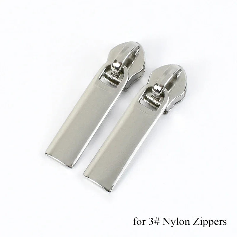 8/200pcs Meetee Zipper Sliders for 3# 5# Nylon Zippers Down Jacket Pocket Zips Head Bag Zip Repair Kits DIY Sewing Accessories