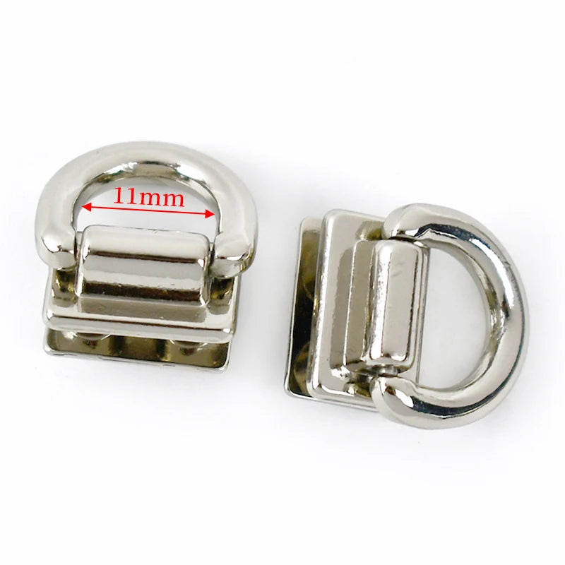 8/200Pcs D Ring Metal Bag Side Edge Hanger Buckle Bags Strap Clip Clasp for Handbag Handle Connector DIY Leather Craft
