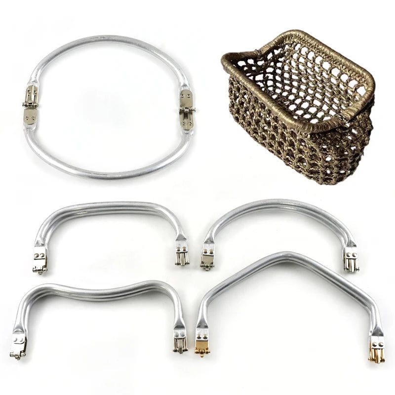 3/100Pcs Aluminium Tube Purse Frame Metal Wallet Kiss Lock Clasp Clutch Repair Handle Woven Bag Invisible Bracket Hardware Supply