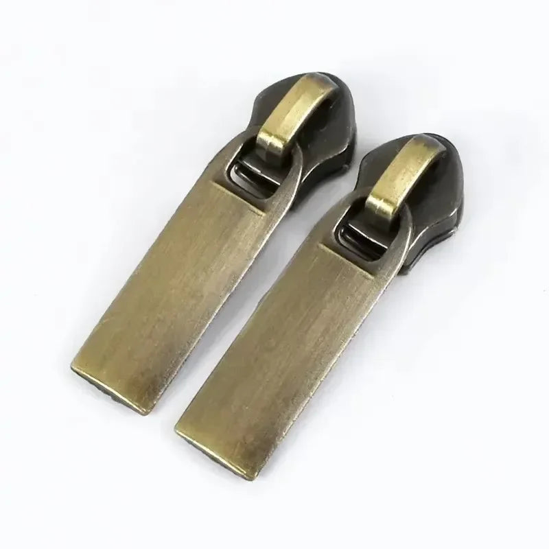 20/600Pcs Meetee Zipper Slider for 5# Nylon Zippers Tapes Backpack Jacket Zip Puller Head Repair Kit DIY Sewing Accessories