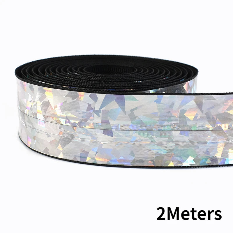5/20Meters Meetee 5# Reflective Zipper Waterproof Nylon Zippers with Puller Bag Clothes Decoration Zips DIY Sewing Accessories