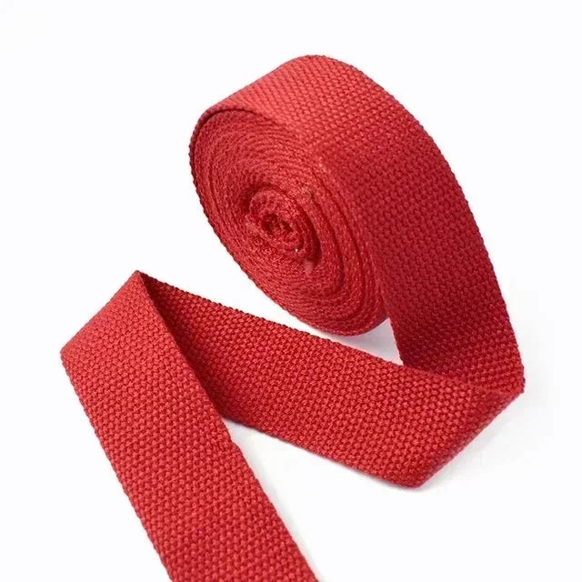 8/200Meters 20-50mm 1.3mm Thick Cotton Canvas Webbing Tape Bag Straps Backpacks Ribbons Dog Collars Clothes DIY Sewing Accessories