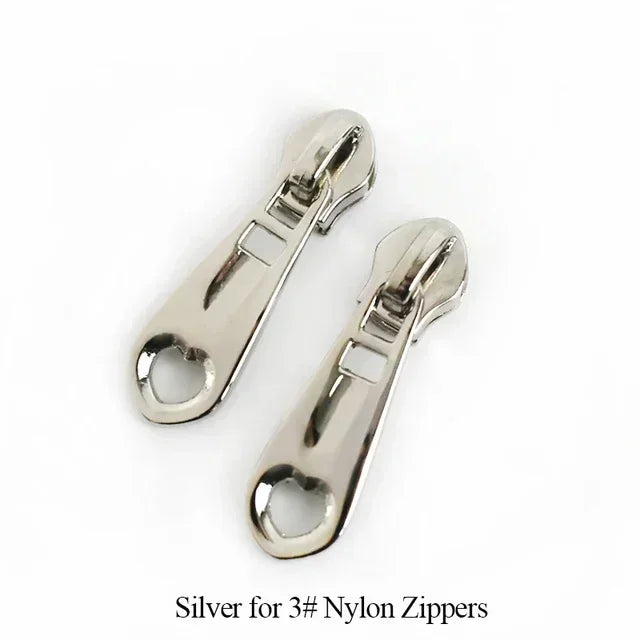 150pcs Meetee Zipper Sliders for 3# 5# Nylon Zippers Down Jacket Zip Head Bag Clothing Zips Repair Kits DIY Sewing Accessories