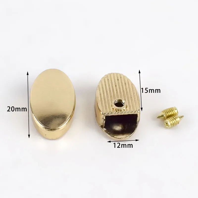 30/600Pcs Meetee Metal Zippers Tail Clip Zips Stopper Plug Head with Screw Bag Wallet Handbag Zip End Clasp DIY Hardware Accessories