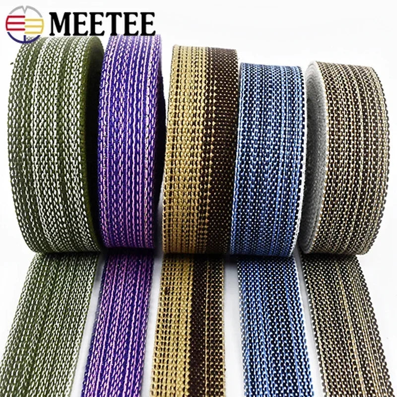 8/200M Polyester Cotton Webbing Strap Tape Jacquard Bag Shoes Backpack Label Ribbons DIY Sewing Biasband Clothing Accessories