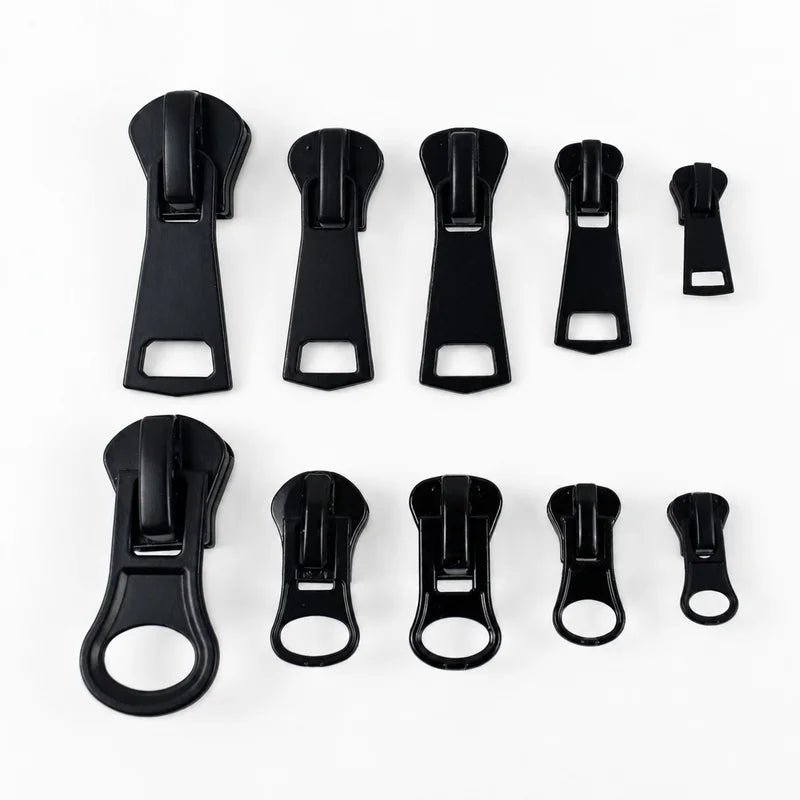 30/700Pcs Meetee 3# 5# 8# 10# 15# Resin Zipper Slider for Sewing Bag Pants Zippers Head Clothing Closure Zip Puller Repaire Kits