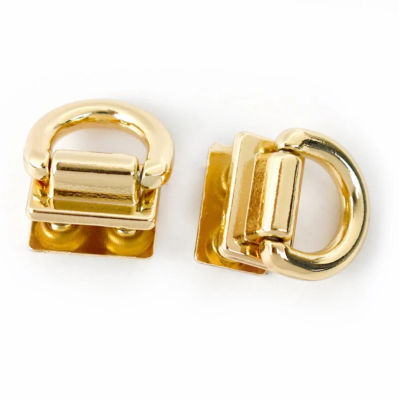 8/200Pcs D Ring Metal Bag Side Edge Hanger Buckle Bags Strap Clip Clasp for Handbag Handle Connector DIY Leather Craft