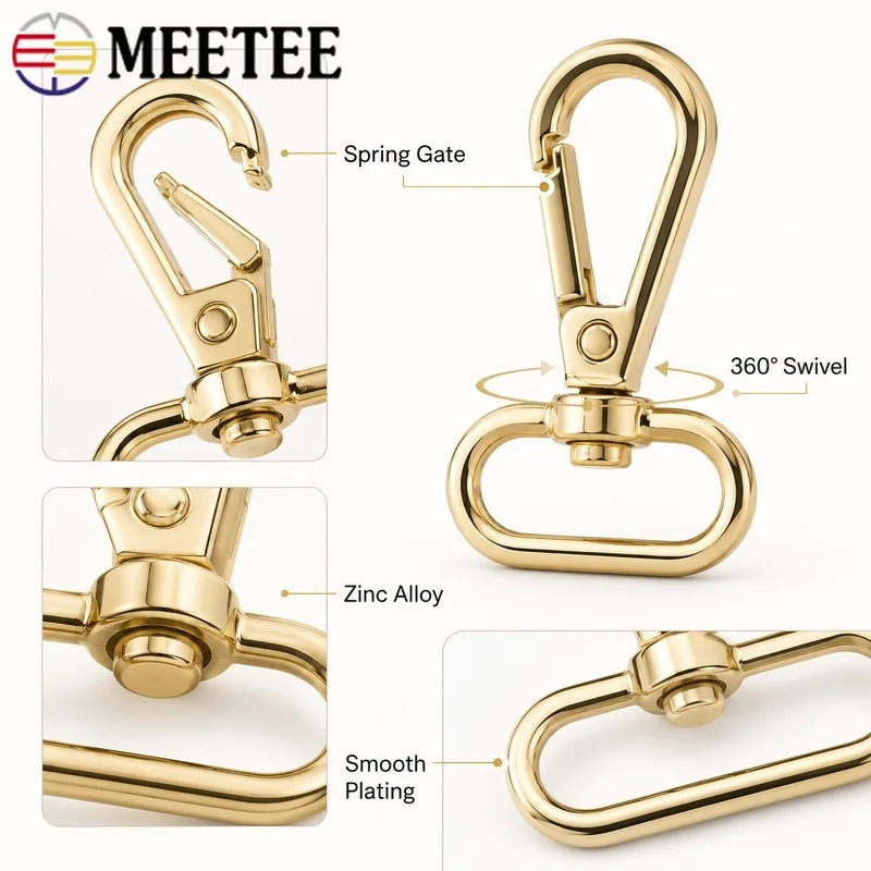 15/500Pcs Carabiner Clip Metal Buckles 13-50mm O Ring Snap Hook Dog Collar Swivel Trigger Lobster Clasp Hanger Buckle Bag Accessories