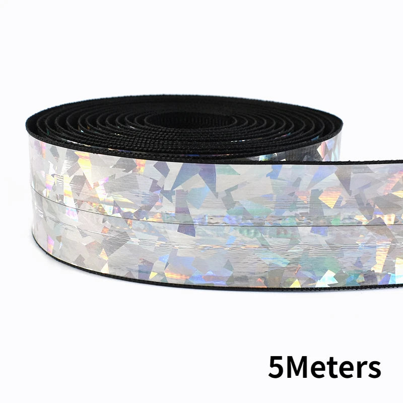 5/20Meters Meetee 5# Reflective Zipper Waterproof Nylon Zippers with Puller Bag Clothes Decoration Zips DIY Sewing Accessories