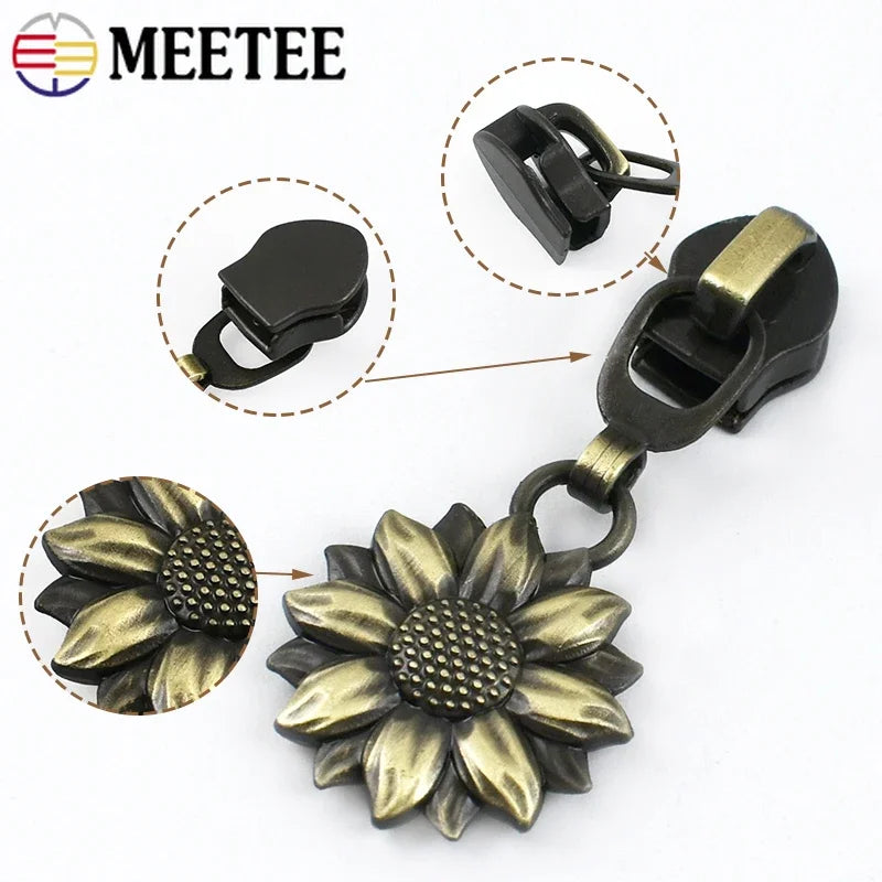 15/500Pcs 5# Zipper Sliders for Nylon Zippers Bag Pocket Zips Head Garment Decorative Zip Pulls Repair Kits DIY Sewing Accessories