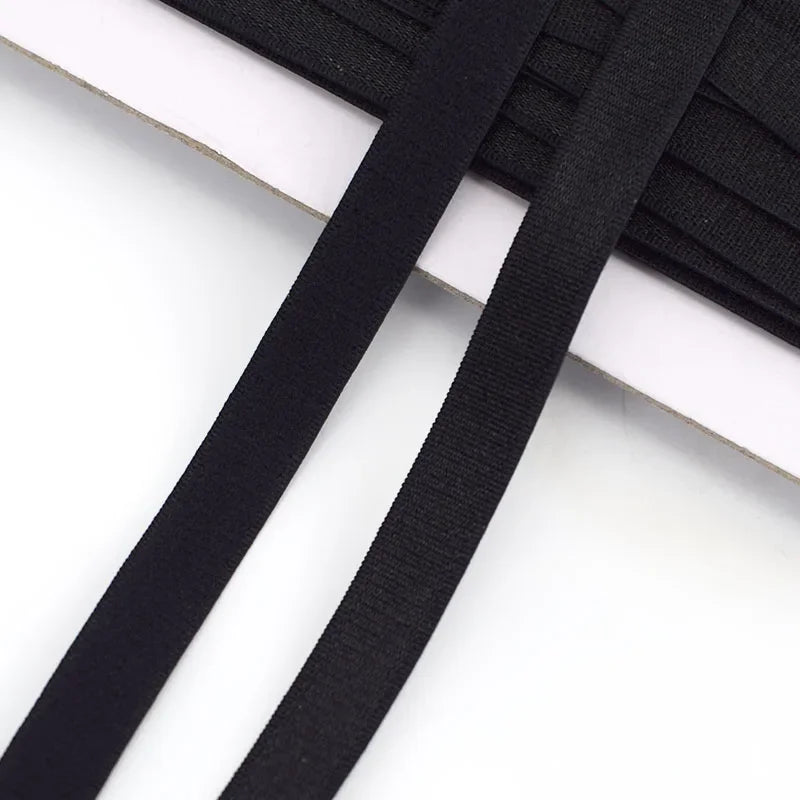 Meetee 10/300meters 12mm Elastic Bands for Underwear Bra Shoulder Strap Yoga Belt Hair Band DIY Sewing Garment Accessories