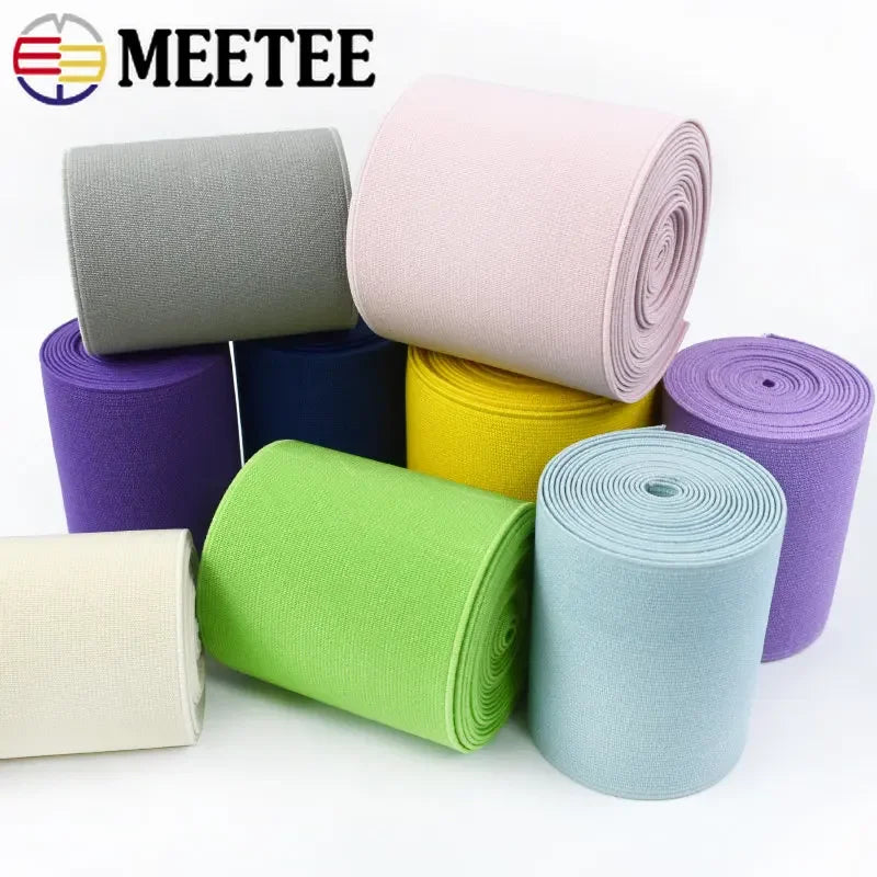 3/100M 8/10cm Width Soft Elastic Bands for Underwear Shoes Waistband Rubber Band Clothing Elasticity Belt DIY Sewing Accessories