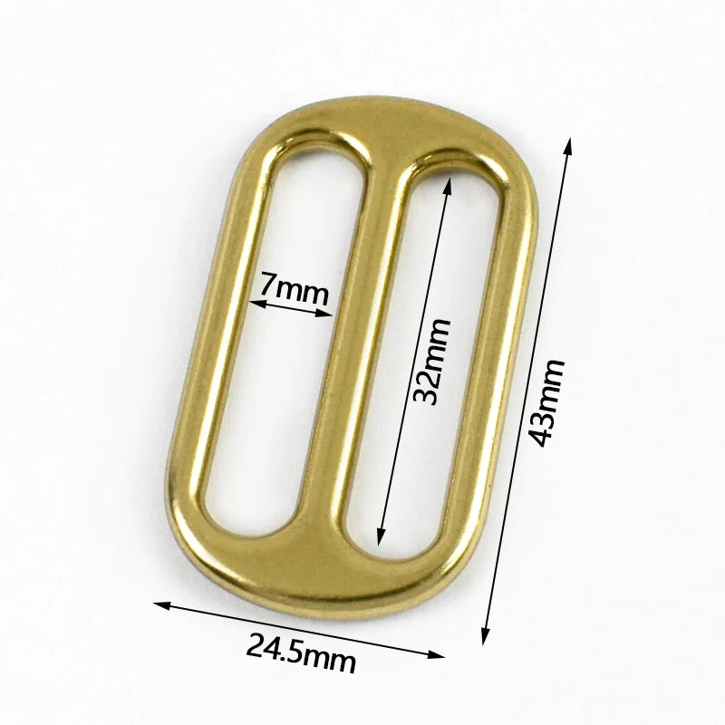 15/500Pcs Brass/Stainless Steel Buckle 20-38mm Tri-Glide Slider Clasp Webbing Tape Adjuster Clasps Bags Strap Buckles Repair Kits