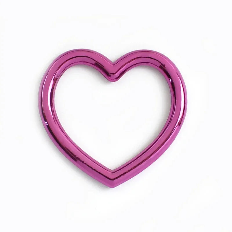 15/500Pcs Metal Heart O Ring Buckle Bags Strap Chain Connection Hooks Webbing Belt Adjust Clasp DIY Hardware Accessories