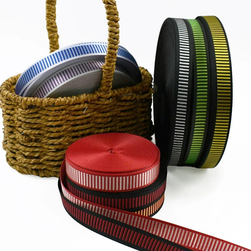 15/500Meters 15/20mm Nylon Webbing for Sewing Bag Strap Ribbon Clothing Belt Decoration Binding Tape Fastening Straps Supplies
