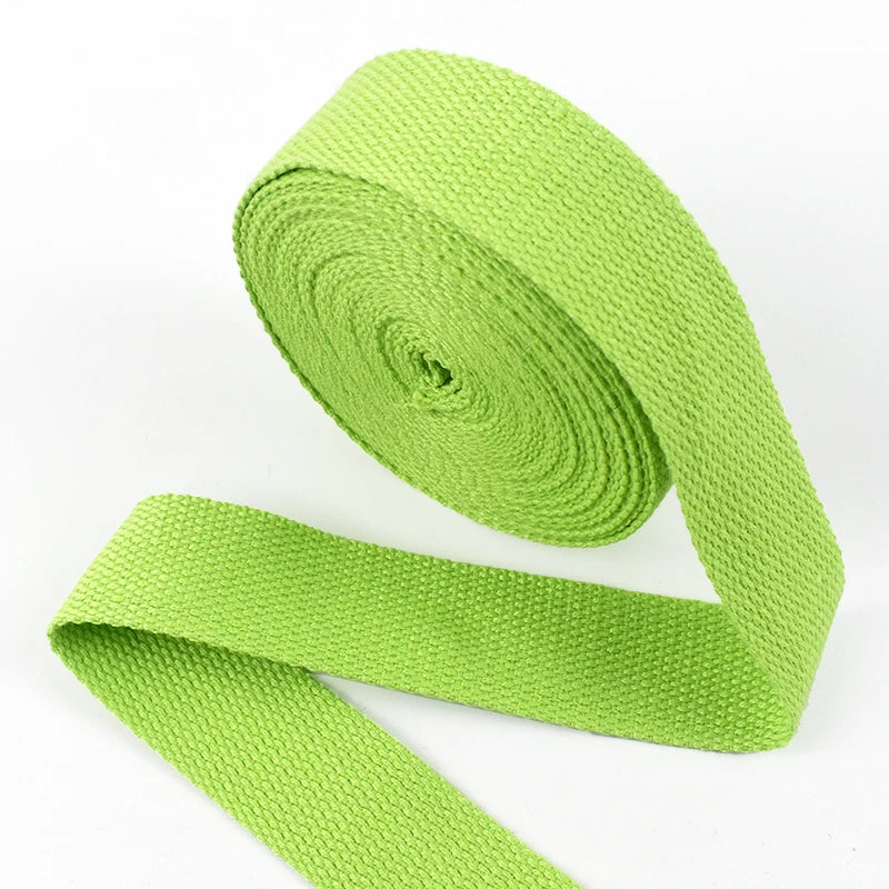 8/200Meters 20-50mm 1.3mm Thick Cotton Canvas Webbing Tape Bag Straps Backpacks Ribbons Dog Collars Clothes DIY Sewing Accessories