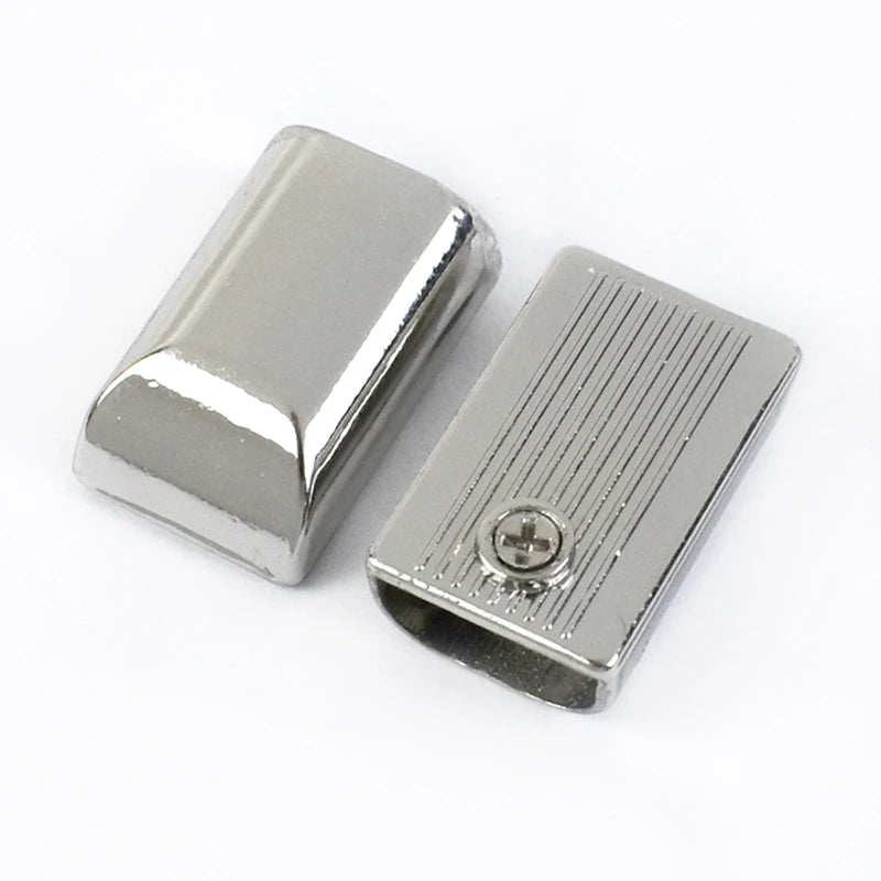30/600Pcs Meetee Metal Zipper Pull Tail Lock Clip Buckles Rope Cord Stop Plug Head Screw DIY Bags Leather Hardware Accessories