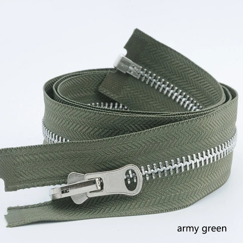 2/40Pcs Meetee 5# Metal Zipper Open-end Double-sided Slider Pull Zippers Tailor DIY Coat  Jacket Clothing Sewing Craft Supply