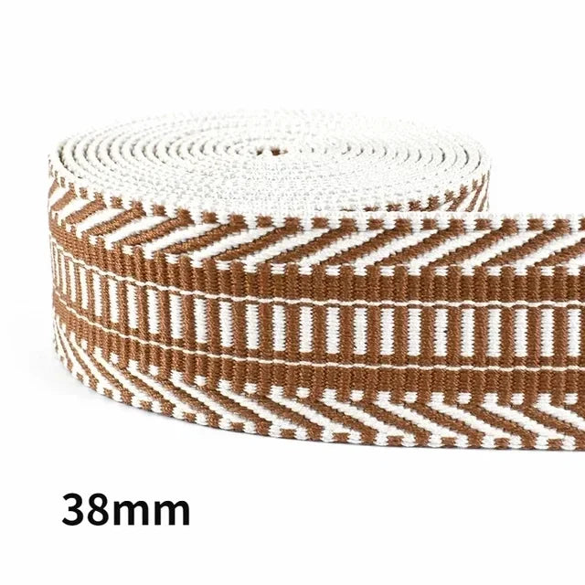 3/100Meters 38/50mm Polyester Jacquard Webbing Tapes Thick Ribbon Bag Strap Belt for DIY Clothes Bias Binding Sewing Accessories