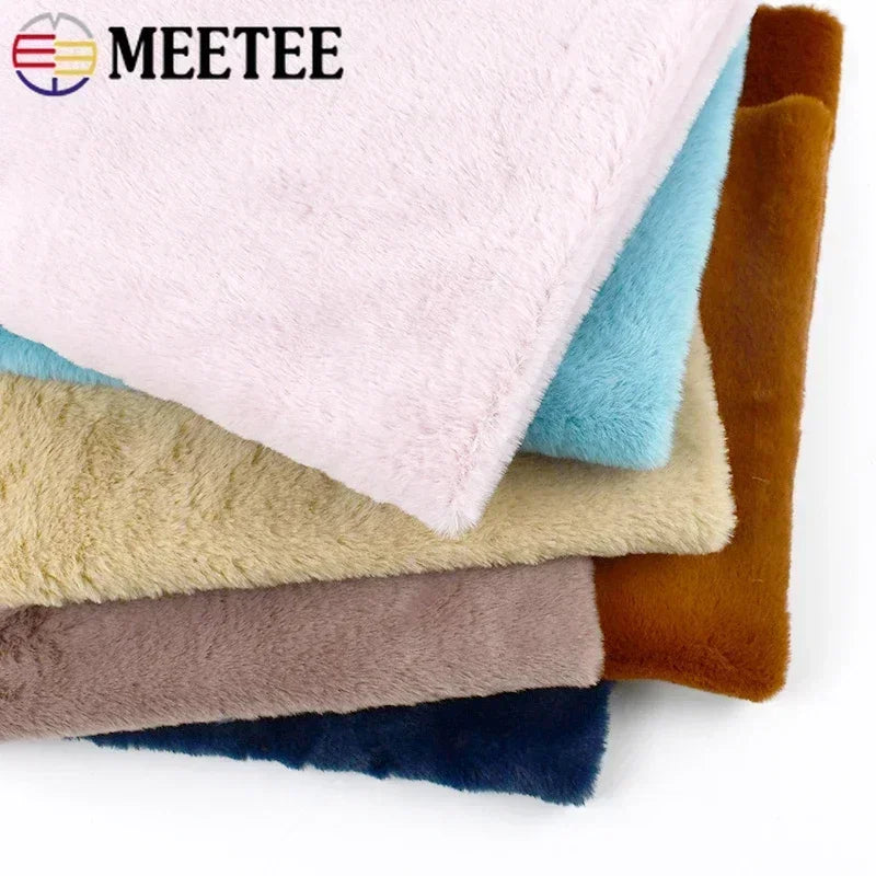 100/2500*50cm Faux Fur Fabric 8mm Pile Soft Plush Fabrics for Toys Sofa Home Decoration Cotton Dolls DIY Clothes Sewing Handmade