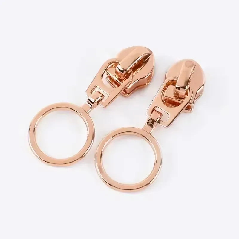 15/500Pcs 5# Nylon Zipper Sliders Zip Puller Head Bags Clothing Decoration Zippers Heads Repair Kit DIY Sewing Accessories