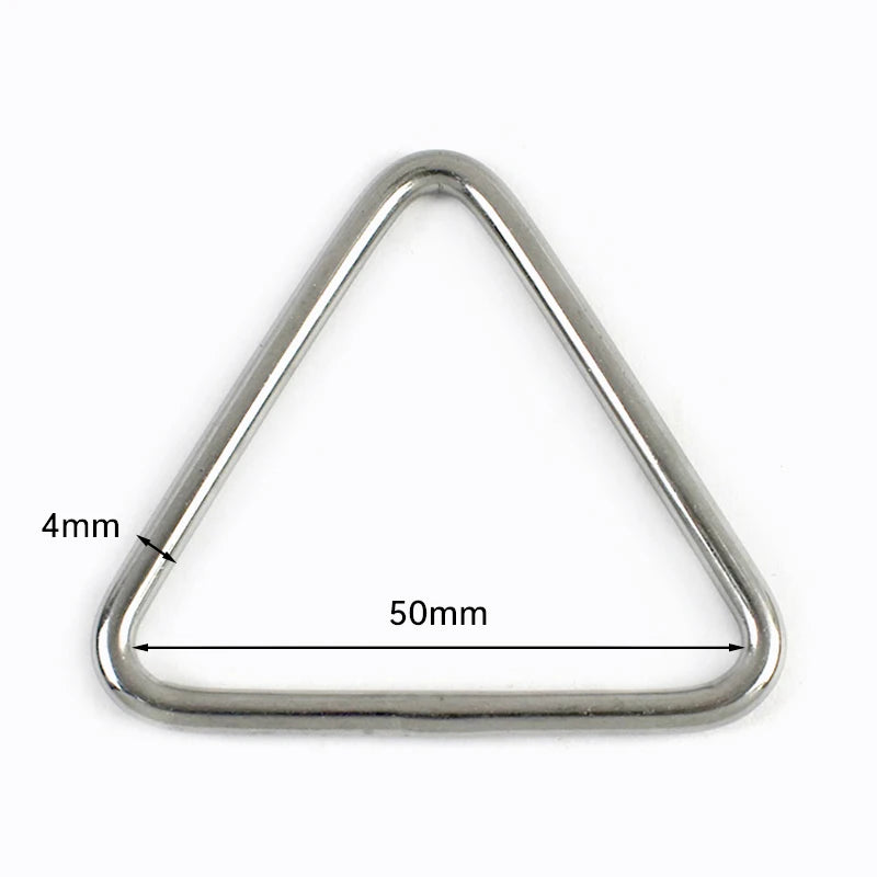 25/900Pcs 304 Stainless Steel D Ring Buckles Webbing Strap Connectors Hook Dog Collar Triangle Rings Buckle Bag Hanger Loop Clasp