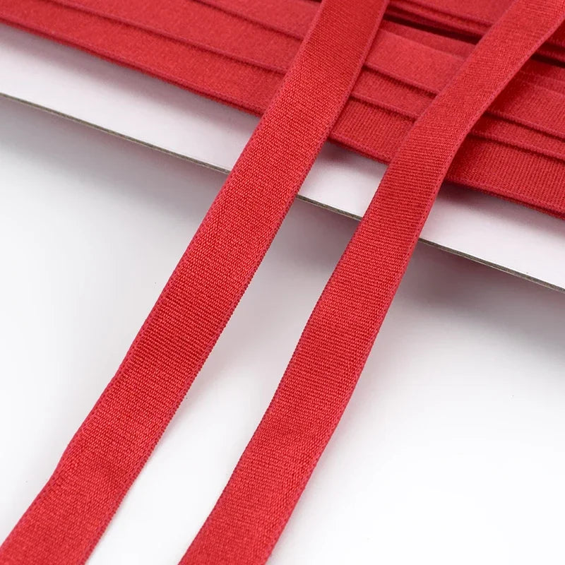Meetee 10/300meters 12mm Elastic Bands for Underwear Bra Shoulder Strap Yoga Belt Hair Band DIY Sewing Garment Accessories