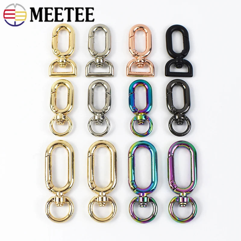 10/360Pcs Metal Buckles O Ring Swivel Lobster Clasp for Bag Strap Handbag Carbiner Clip Snap Hooks DIY Hardware Accessories