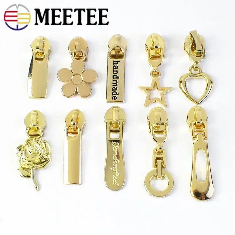 8/300Pcs 5# Zipper Sliders For Nylon Zip Bag Shoes Zippers Puller Clothes Coat Zips Repair Kit DIY Sewing Accessories