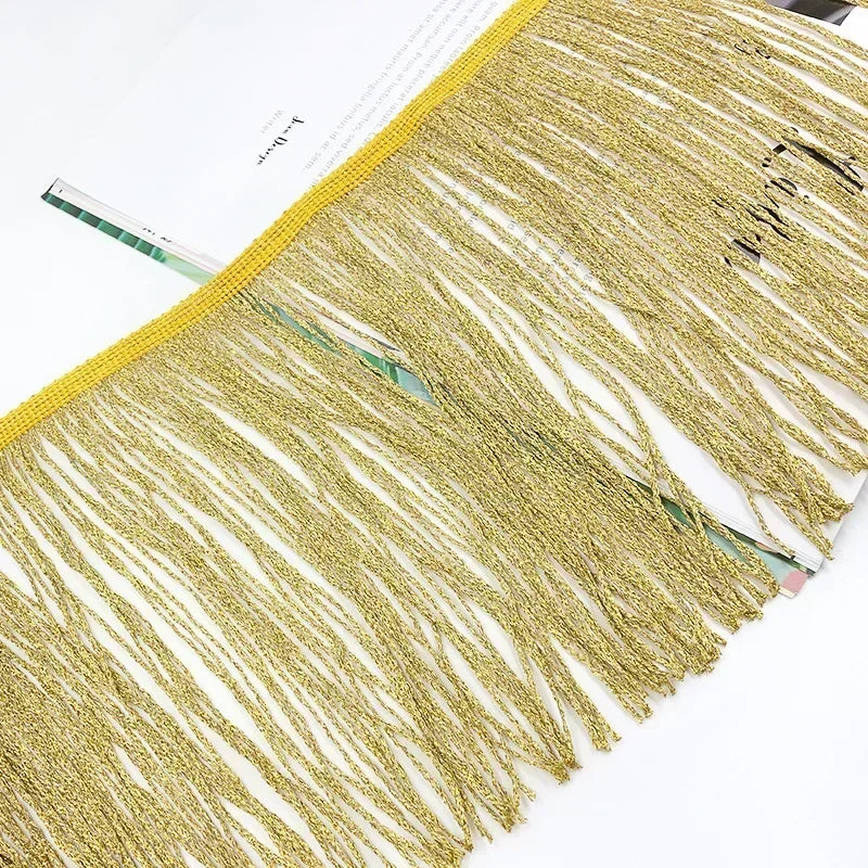 3/100Meters 20cm Polyester Tassel Fringe Curtains Lace Trim Latin Dress Decor Ribbon Clothes Fringes Fabric DIY Sewing Accessories