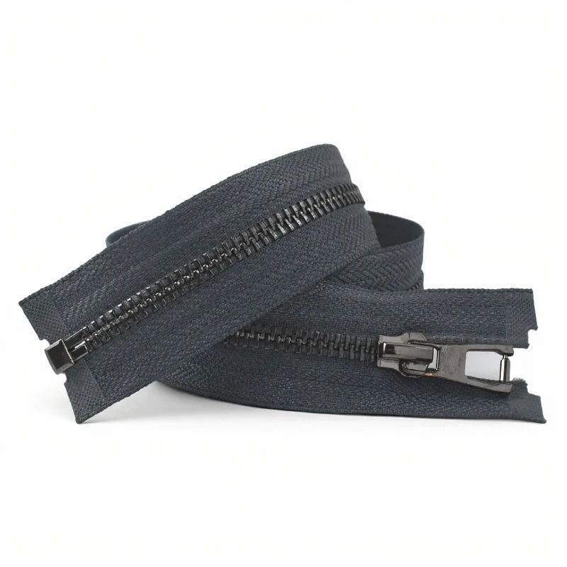 8/200Pcs 5# Metal Zippers 40-80cm Garment Sewing Zip Handbag Open-End Zippers Jacket Down GunBlack Teeth Zips DIY Tailor Supplies