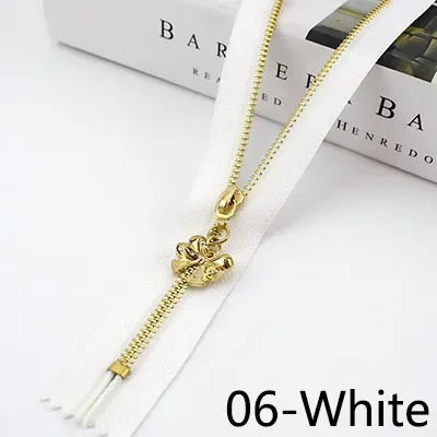 Meetee 20pcs 15-30cm 3# Metal Zipper Closed End Black White Zippers DIY Bag Purse Wallet Shoes Garment Zip Sewing Accessory