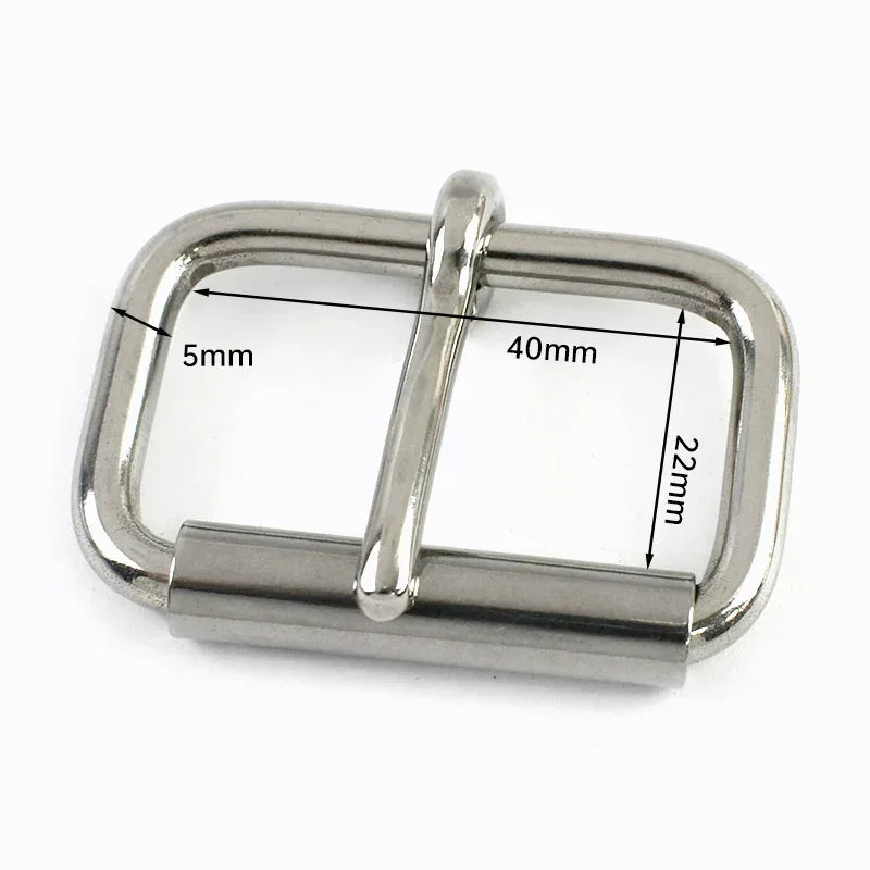 15/500Pcs 16-50mm Stainless Steel/Brass Roller Buckle Heel Bar Pin Buckles Leather Belt Adjust Clasp Bag Strap Hardware Replacement