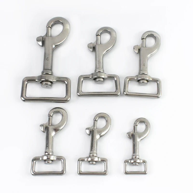 2/80Pcs Stainless Steel Trigger Buckles for Leather Hardware Carabiner Clips Snap Hook Large Swivel Lobster Clamp Clasp Accessory