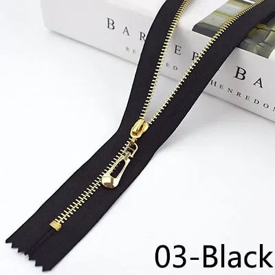 Meetee 20pcs 15-30cm 3# Metal Zipper Closed End Black White Zippers DIY Bag Purse Wallet Shoes Garment Zip Sewing Accessory