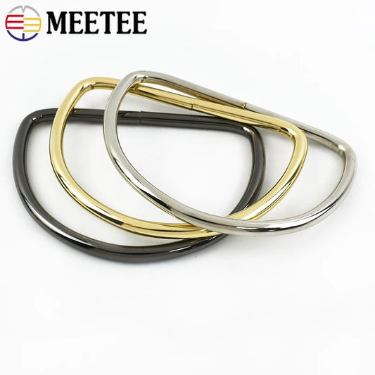 3/100Pcs Meetee D Ring Shape Buckle Metal Handles Handbag Luggage Purse Replacement Handle DIY Hardware Bag Belt Accessories