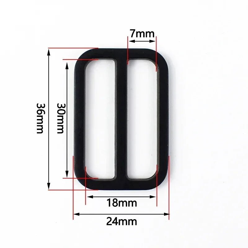 Meetee 15/500Pcs 25-50mm Metal Buckles for Bag Tri Glide Ring Hook Webbing Strap Adjuster Belt Buckle DIY Hardware Accessories